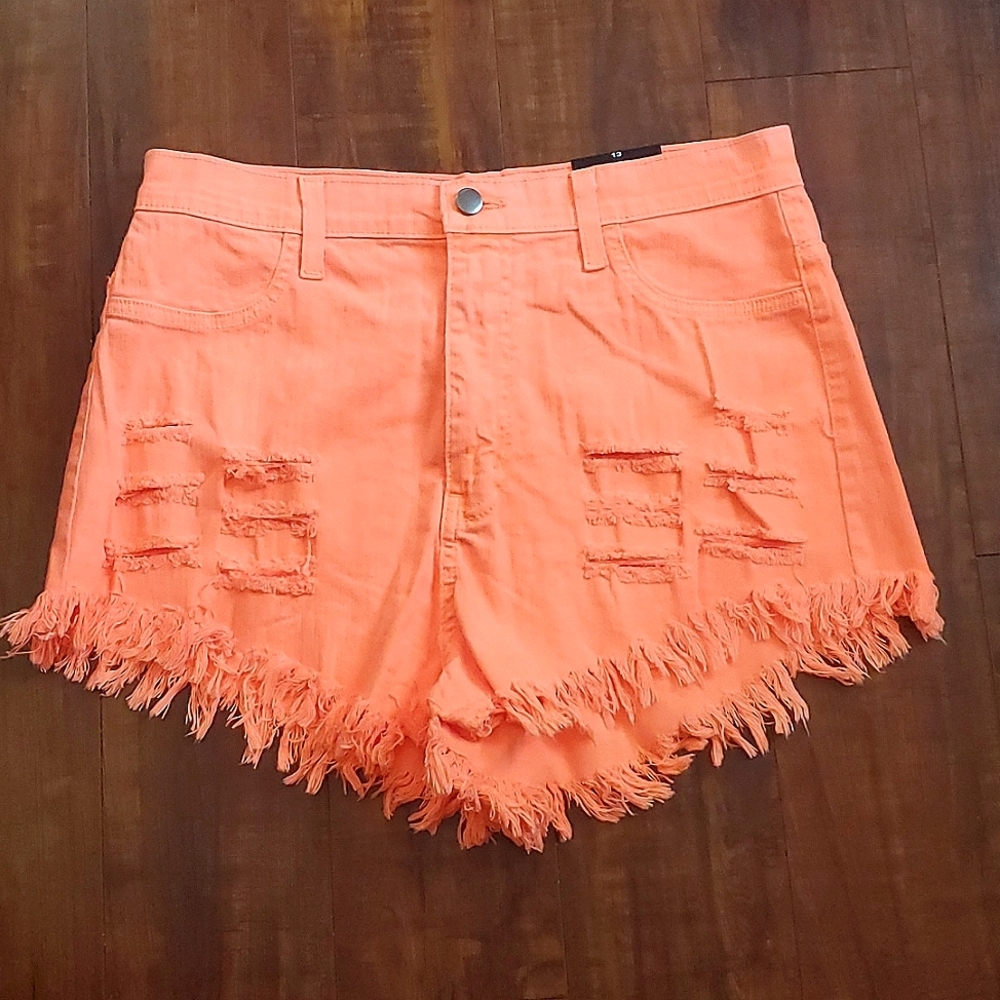 Neon Jean Shorts